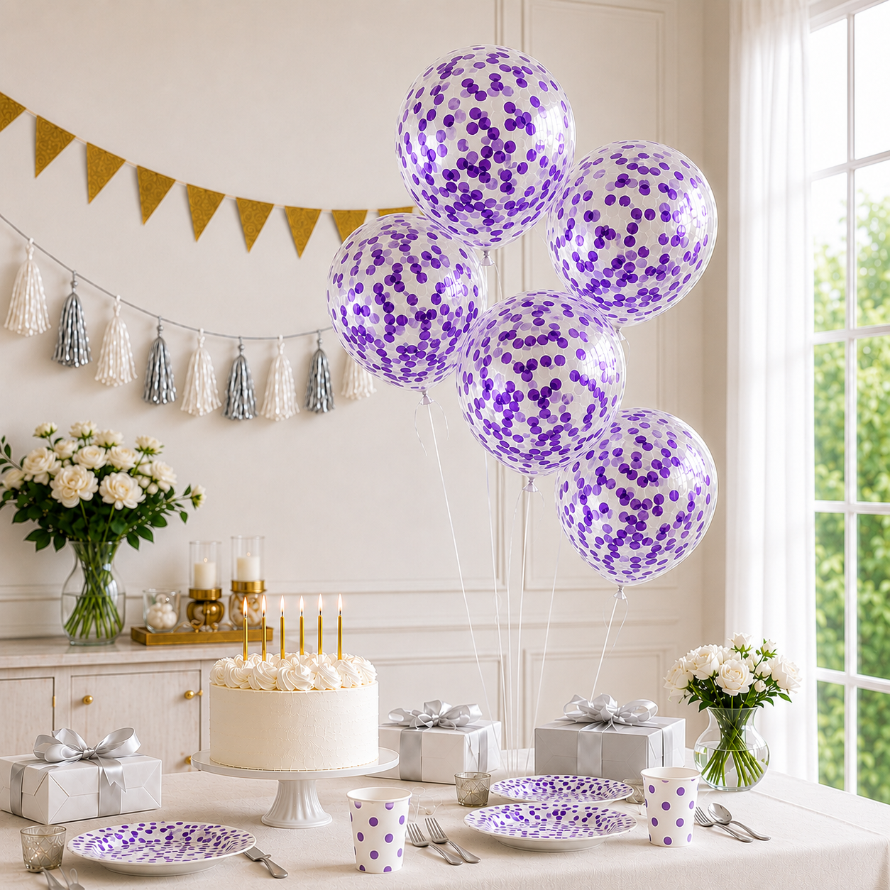 ParttyHub Confetti Balloon Purple | PLN | Pack 1