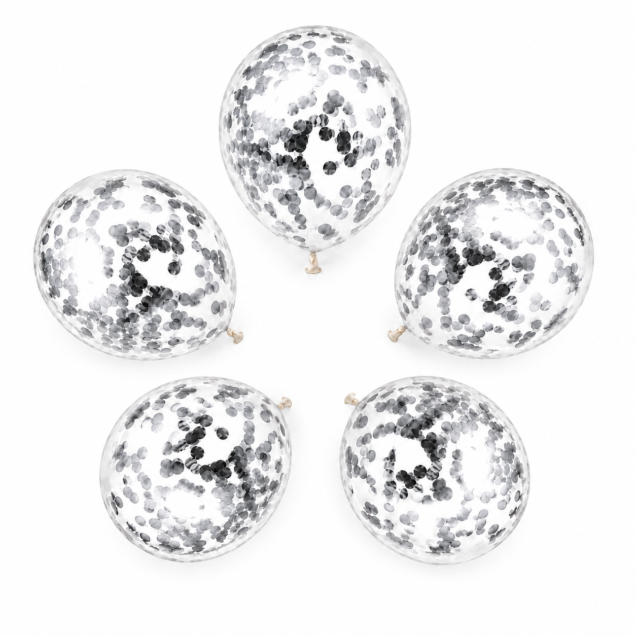 ParttyHub Confetti Balloon Silver | PLN | Pack 1