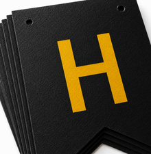 Parttyhub Metallic Happy Birthday Banner Black | BDAY | Pack 1