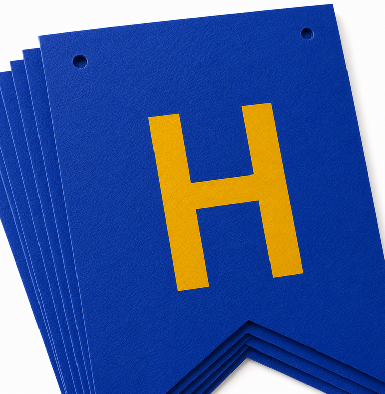 Parttyhub Metallic Happy Birthday Banner Dark Blue | BDAY | Pack 1
