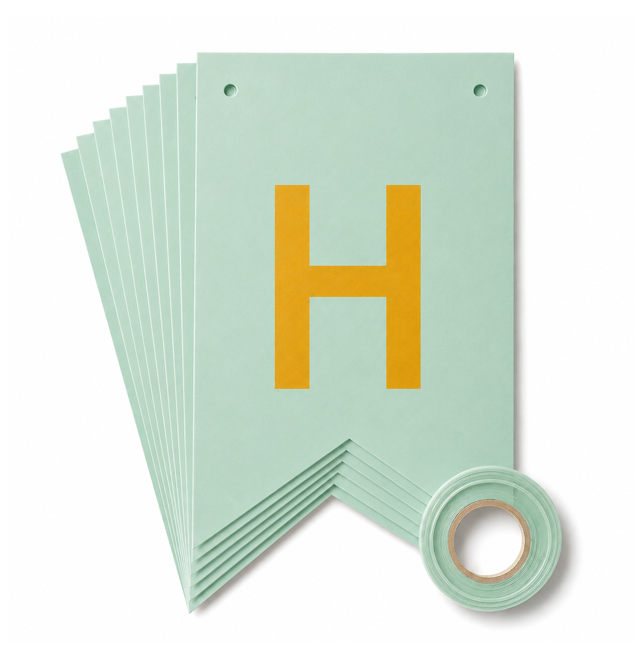 Parttyhub Metallic Happy Birthday Banner Green | BDAY | Pack 1