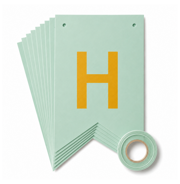 Parttyhub Metallic Happy Birthday Banner Green | BDAY | Pack 1