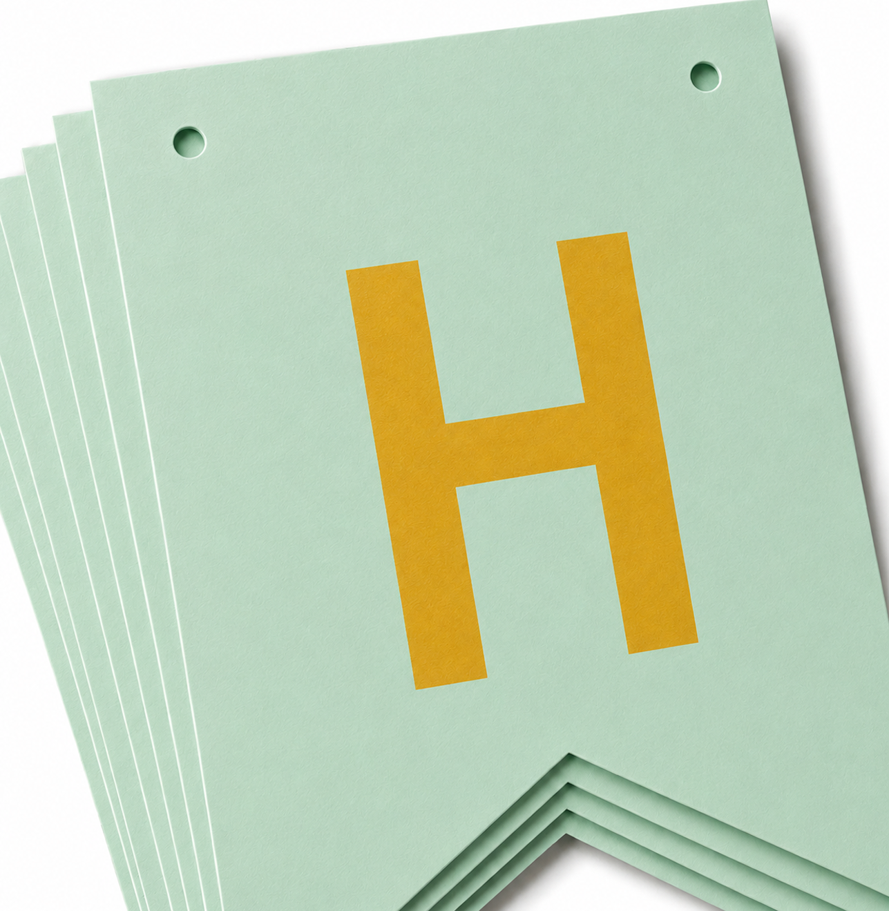 Parttyhub Metallic Happy Birthday Banner Green | BDAY | Pack 1