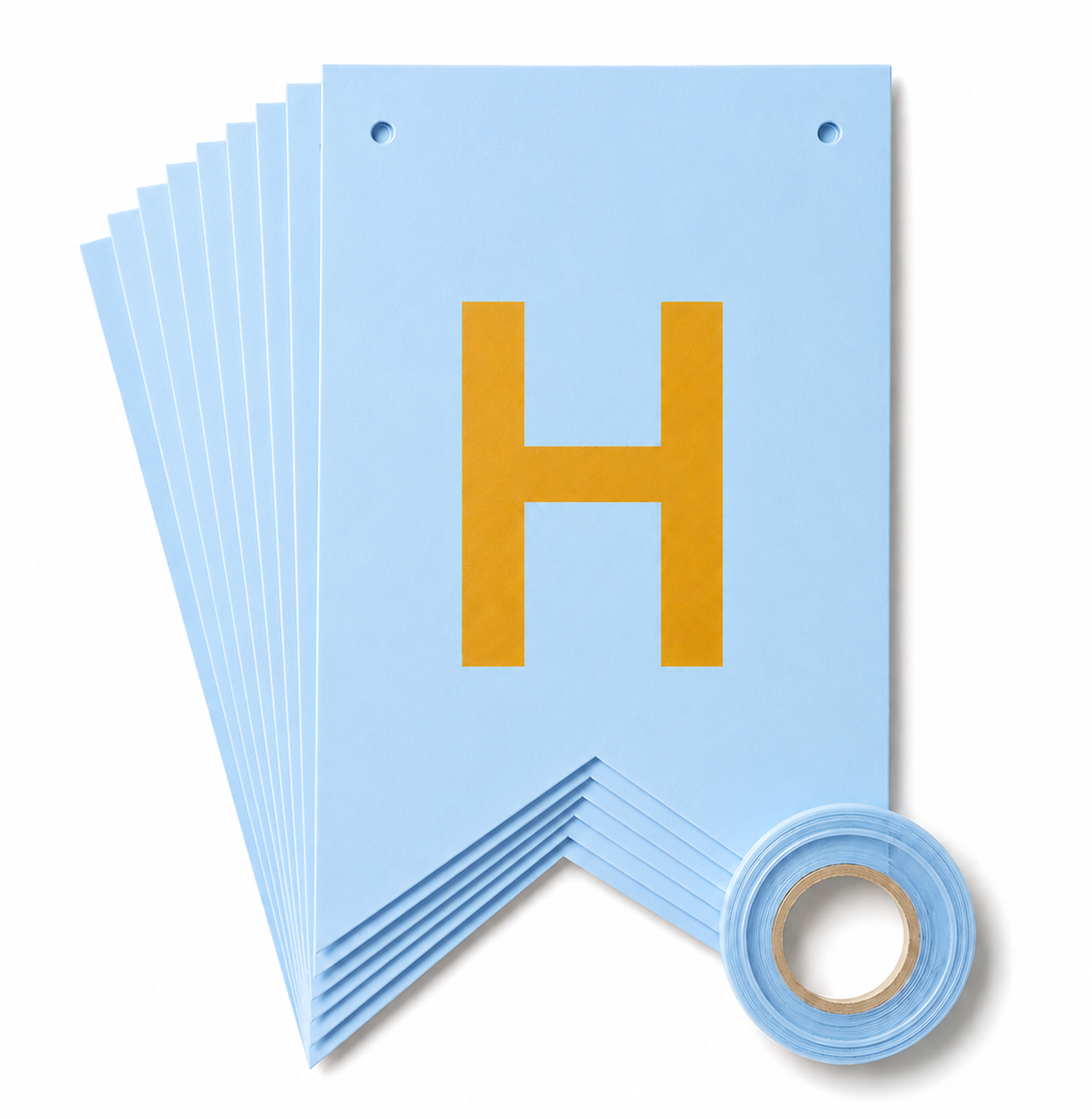 Parttyhub Metallic Happy Birthday Banner Blue | BDAY | Pack 1