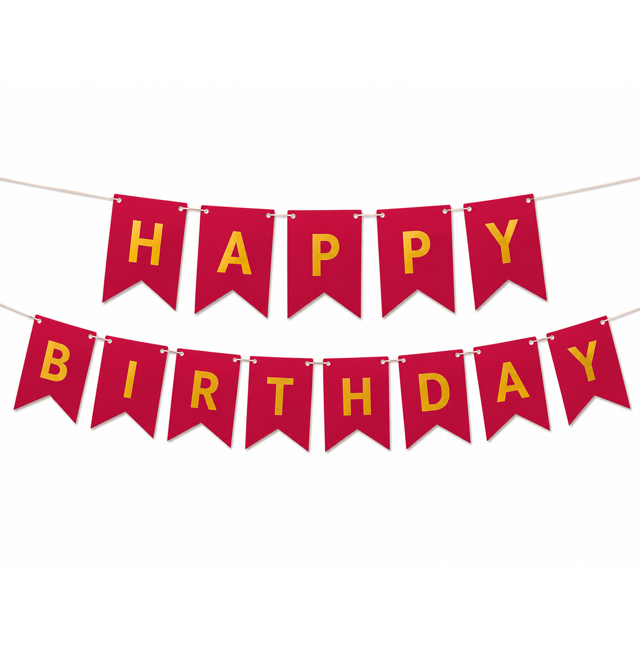 Parttyhub Metallic Happy Birthday Banner Pink | BDAY | Pack 1