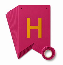 Parttyhub Metallic Happy Birthday Banner Pink | BDAY | Pack 1