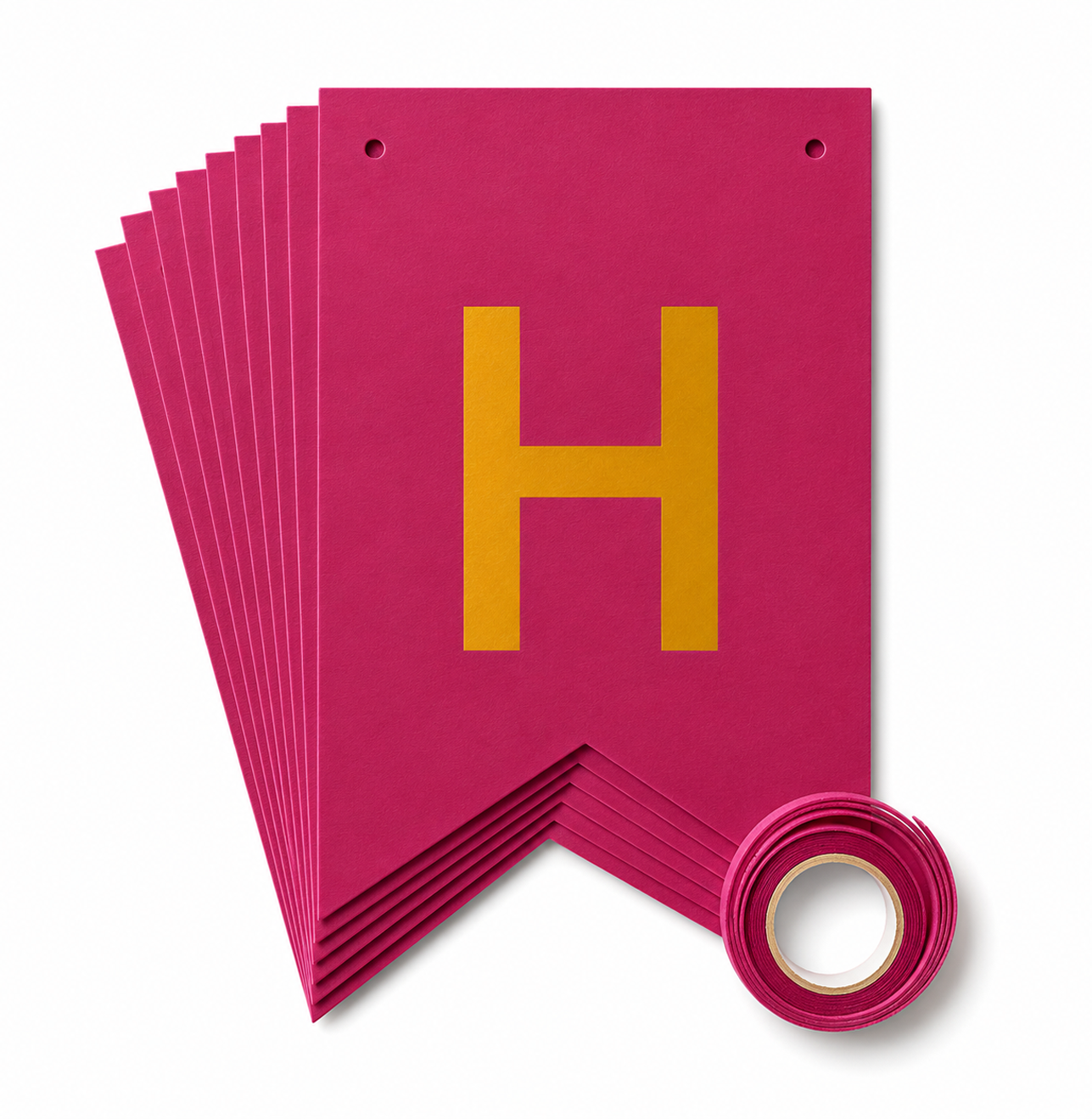 Parttyhub Metallic Happy Birthday Banner Pink | BDAY | Pack 1