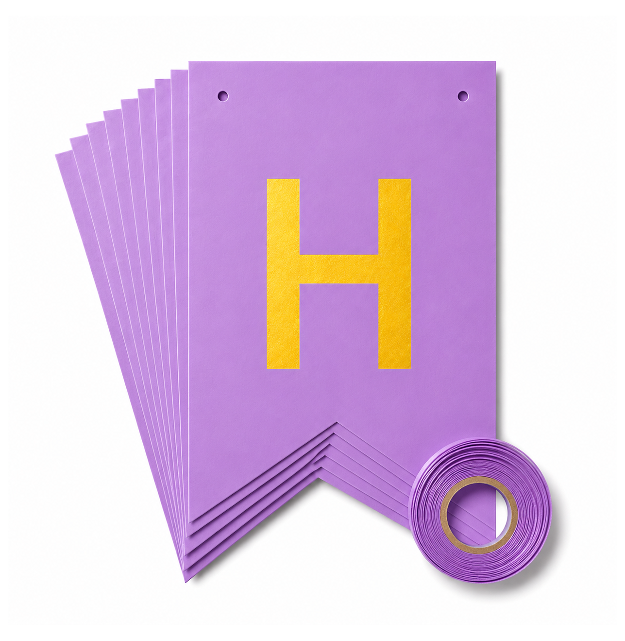 Parttyhub Metallic Happy Birthday Banner Purple | BDAY | Pack 1
