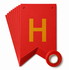 Parttyhub Metallic Happy Birthday Banner Red | BDAY | Pack 1