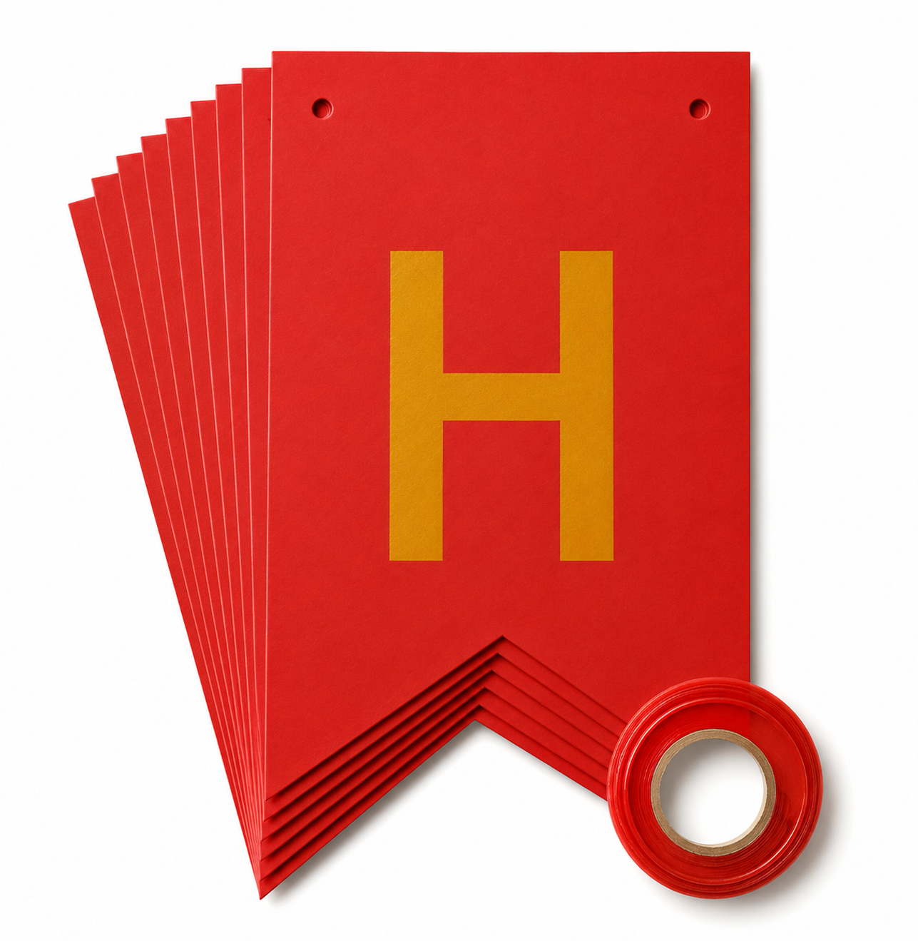 Parttyhub Metallic Happy Birthday Banner Red | BDAY | Pack 1