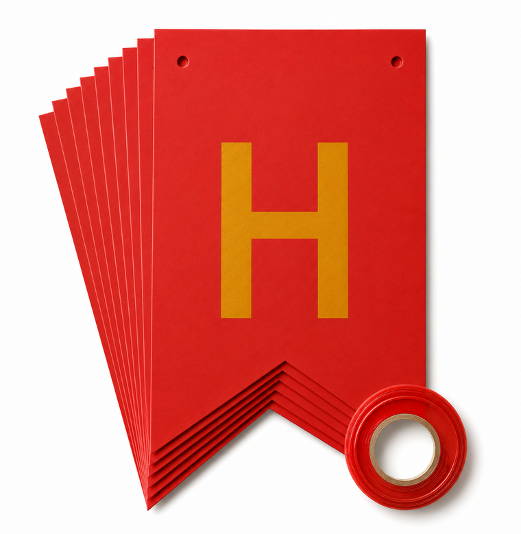 Parttyhub Metallic Happy Birthday Banner Red | BDAY | Pack 1