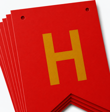 Parttyhub Metallic Happy Birthday Banner Red | BDAY | Pack 1