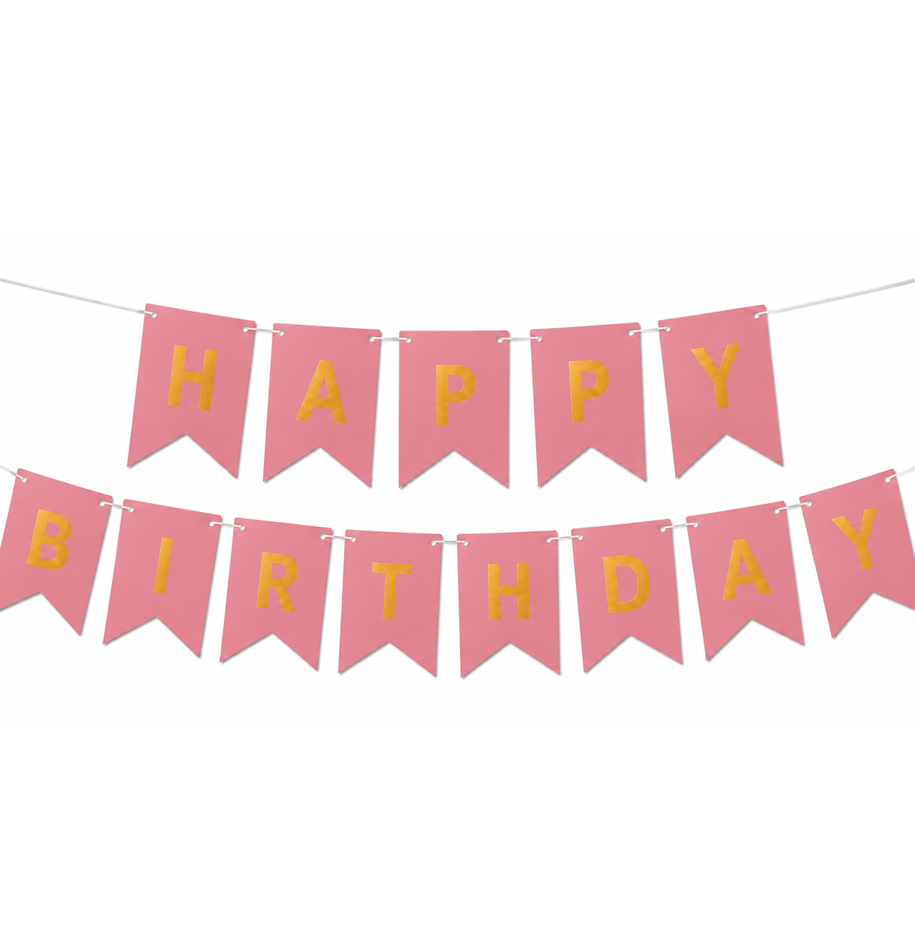Parttyhub Metallic Happy Birthday Banner Rose Pink | BDAY | Pack 1