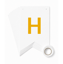 Parttyhub Metallic Happy Birthday Banner White | BDAY | Pack 1