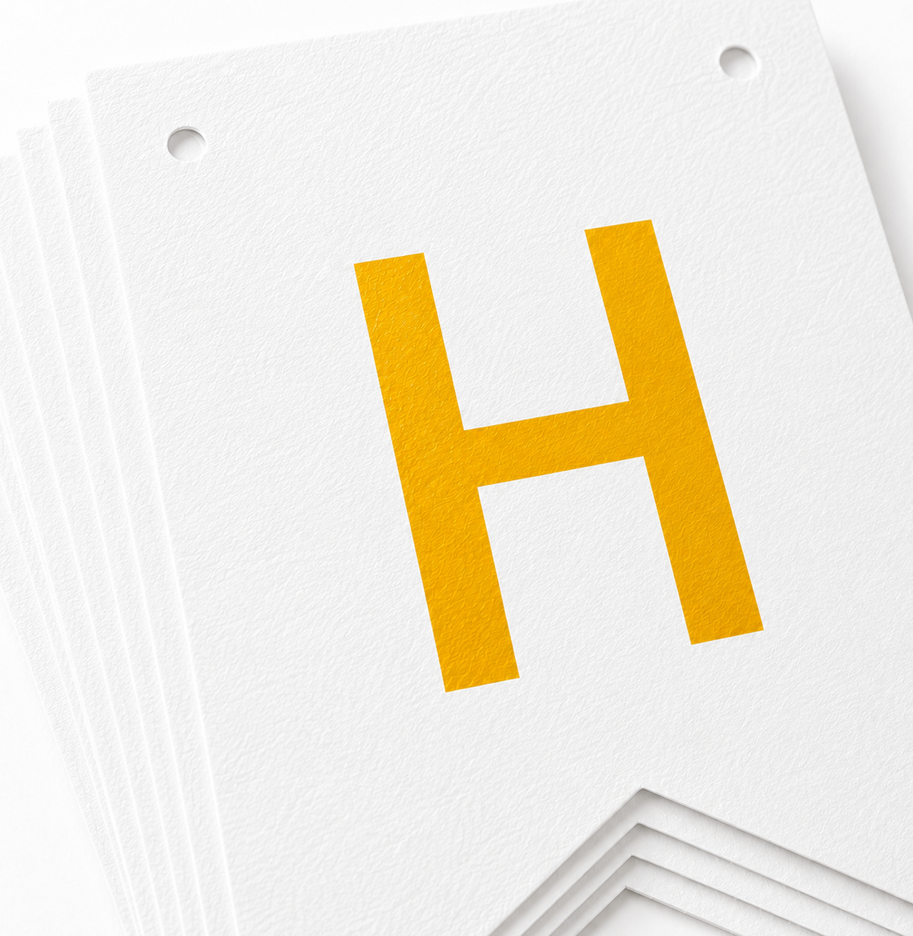 Parttyhub Metallic Happy Birthday Banner White | BDAY | Pack 1