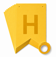 Parttyhub Metallic Happy Birthday Banner Yellow | BDAY | Pack 1