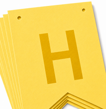 Parttyhub Metallic Happy Birthday Banner Yellow | BDAY | Pack 1