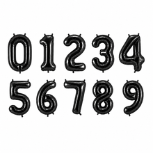 Parttyhub Foil Number Birthday Balloons - 16, 32, 40 Inches - Black | BDAY | Pack 1