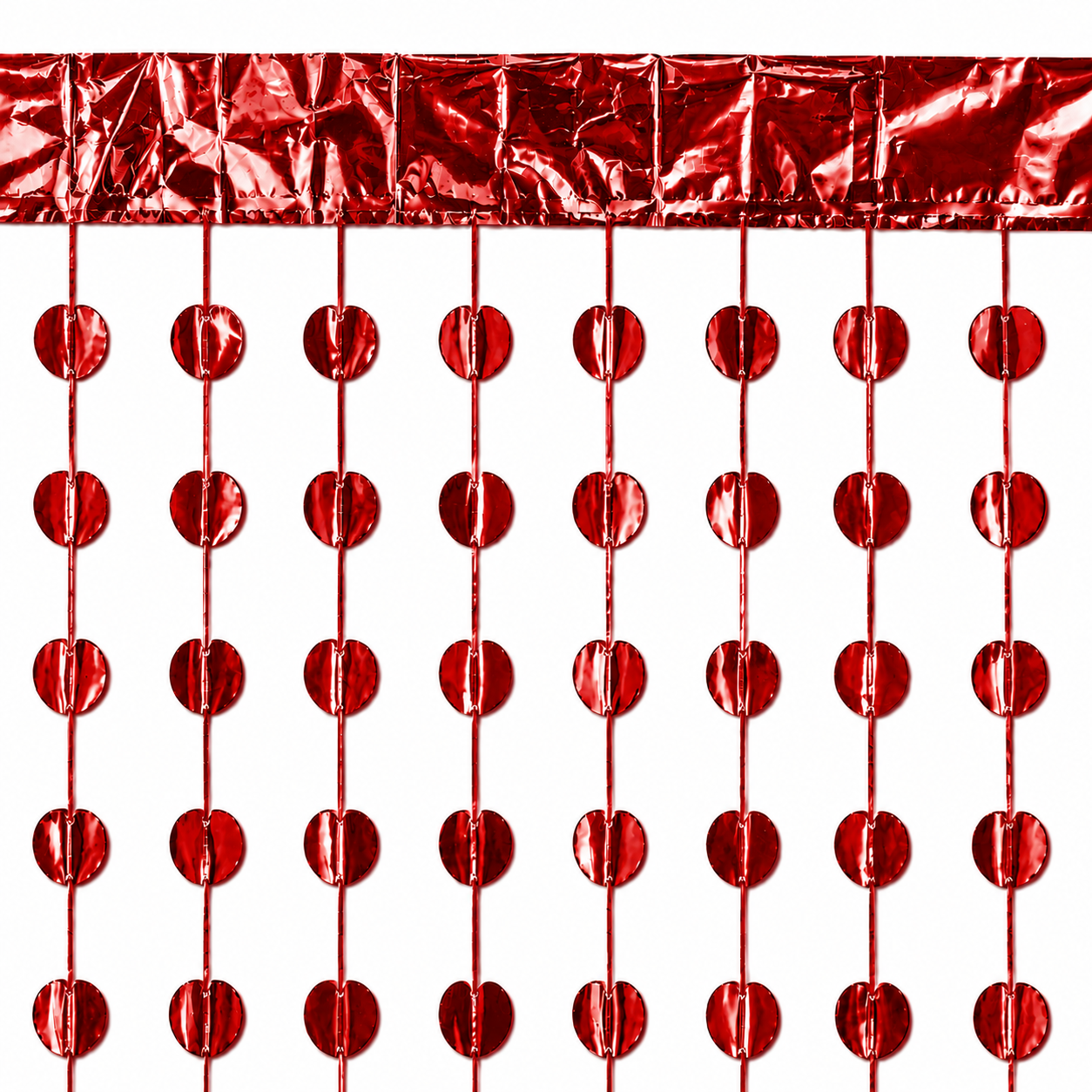 Parttyhub Foil Circle Party Curtains | RD | Pack 1
