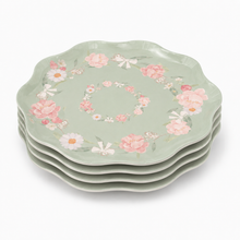 Parttyhub mint floral dinner plates | MFL | Pack 8