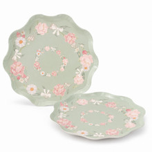 Parttyhub mint floral dinner plates | MFL | Pack 8