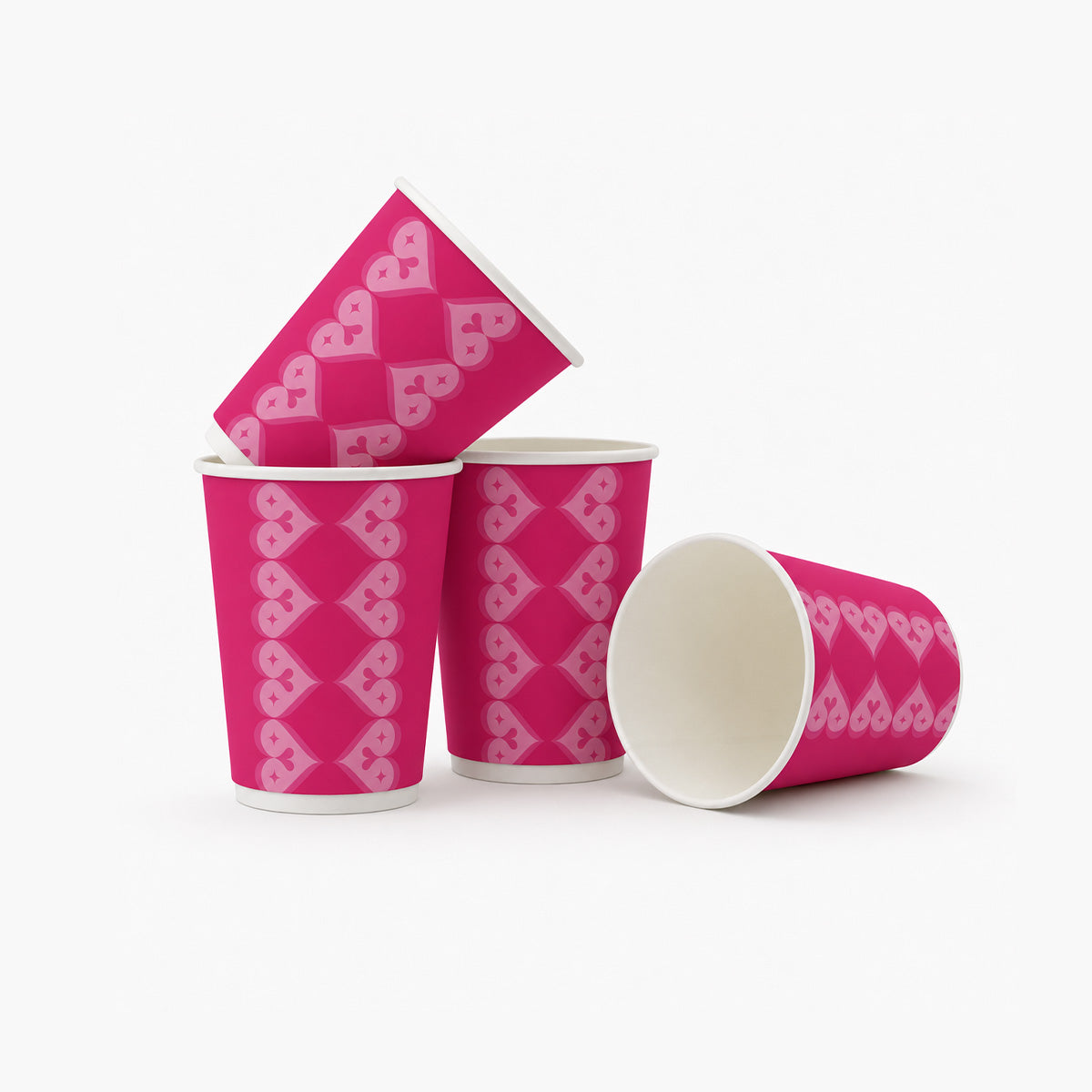 Parttyhub full of hearts: team hot pink party cups | HT | Pack 8