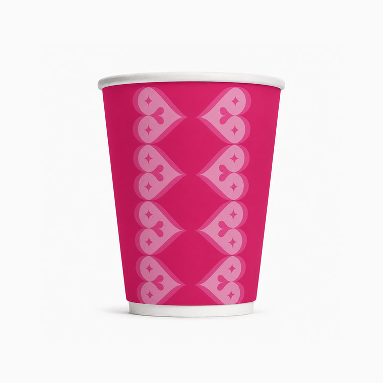 Parttyhub full of hearts: team hot pink party cups | HT | Pack 8