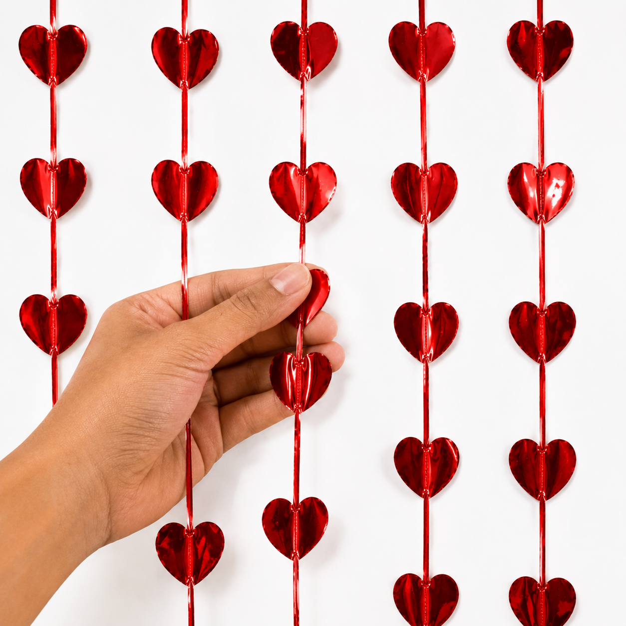 Parttyhub Foil Hearts Party Curtains | HT | Pack 1