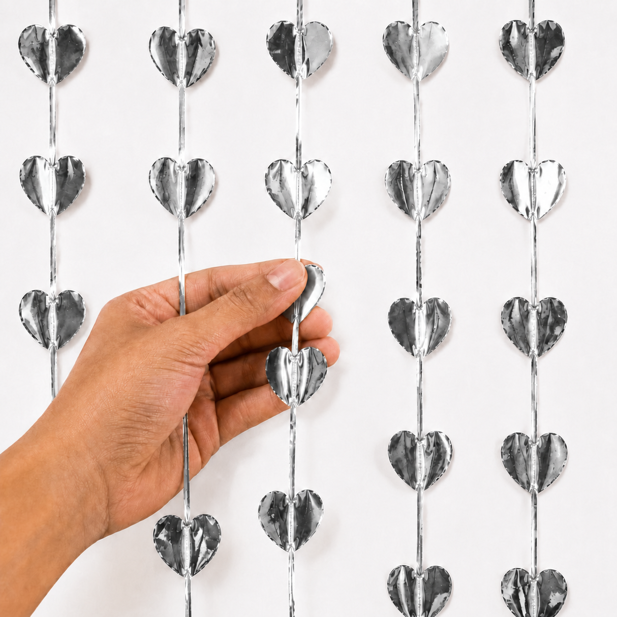 Parttyhub Foil Hearts Party Curtains | HT | Pack 1