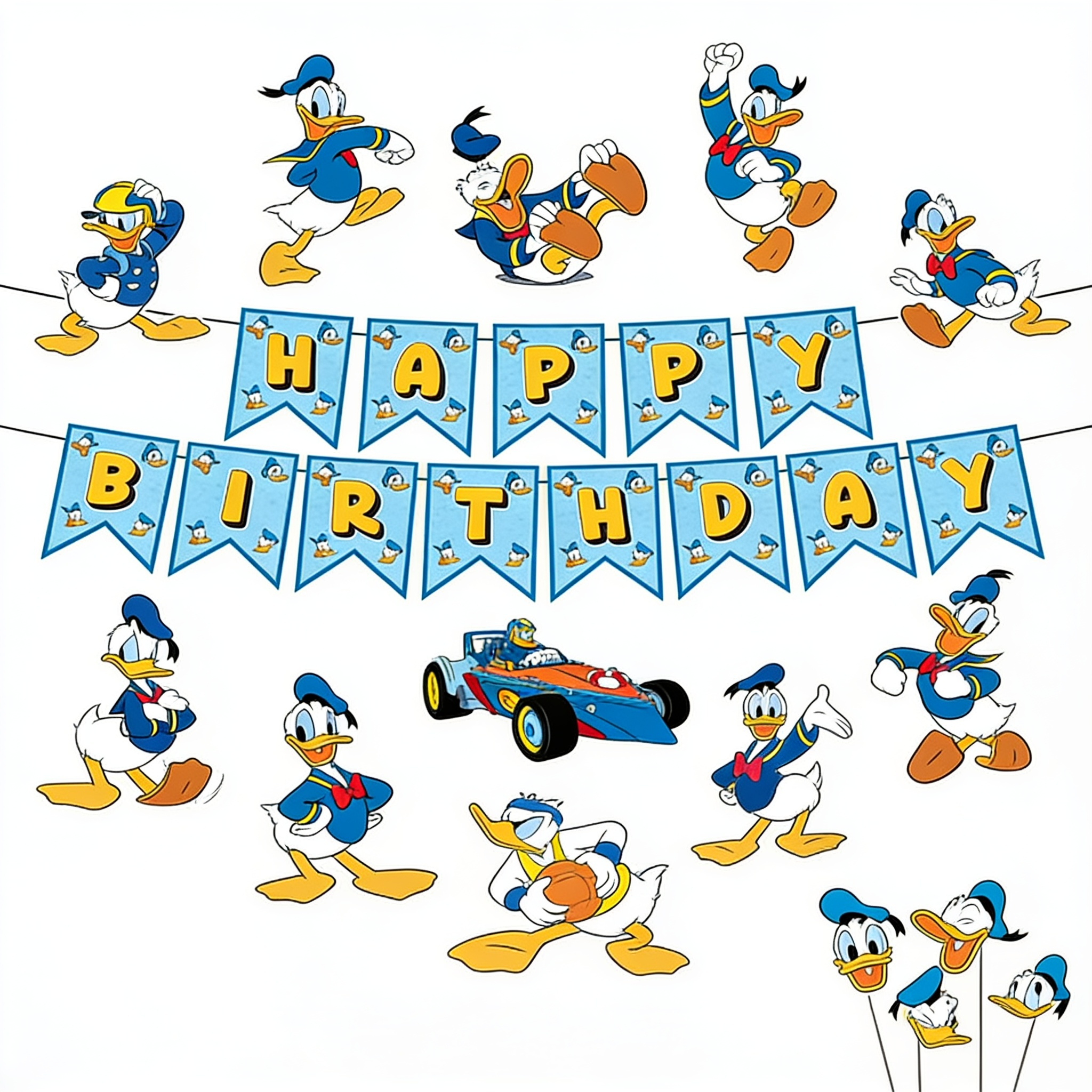 Parttyhub Donald Duck Birthday Celebration Kit | DD | Pack 1