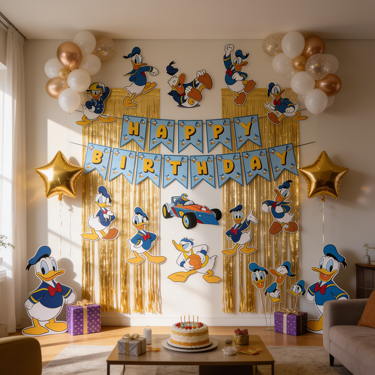 Parttyhub Donald Duck Birthday Celebration Kit | DD | Pack 1