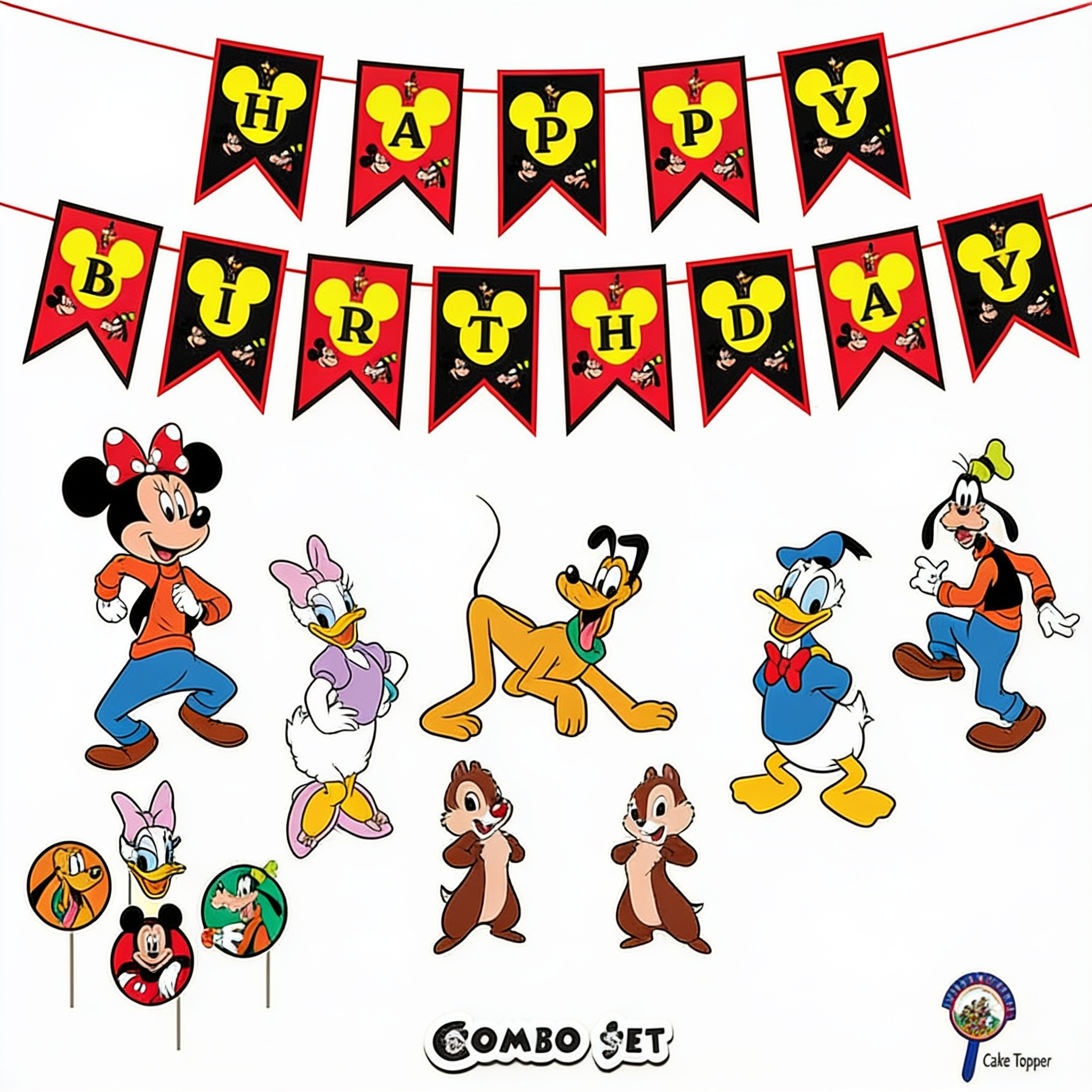 Parttyhub Mickey Mouse Birthday Celebration Kit | MI | Pack 1