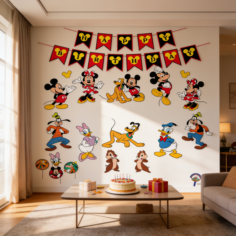 Parttyhub Mickey Mouse Birthday Celebration Kit | MI | Pack 1