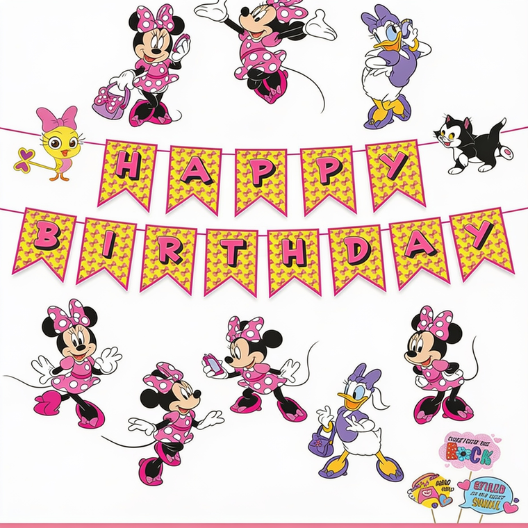 Parttyhub Mini Mouse Birthday Celebration Kit | MM | Pack 1