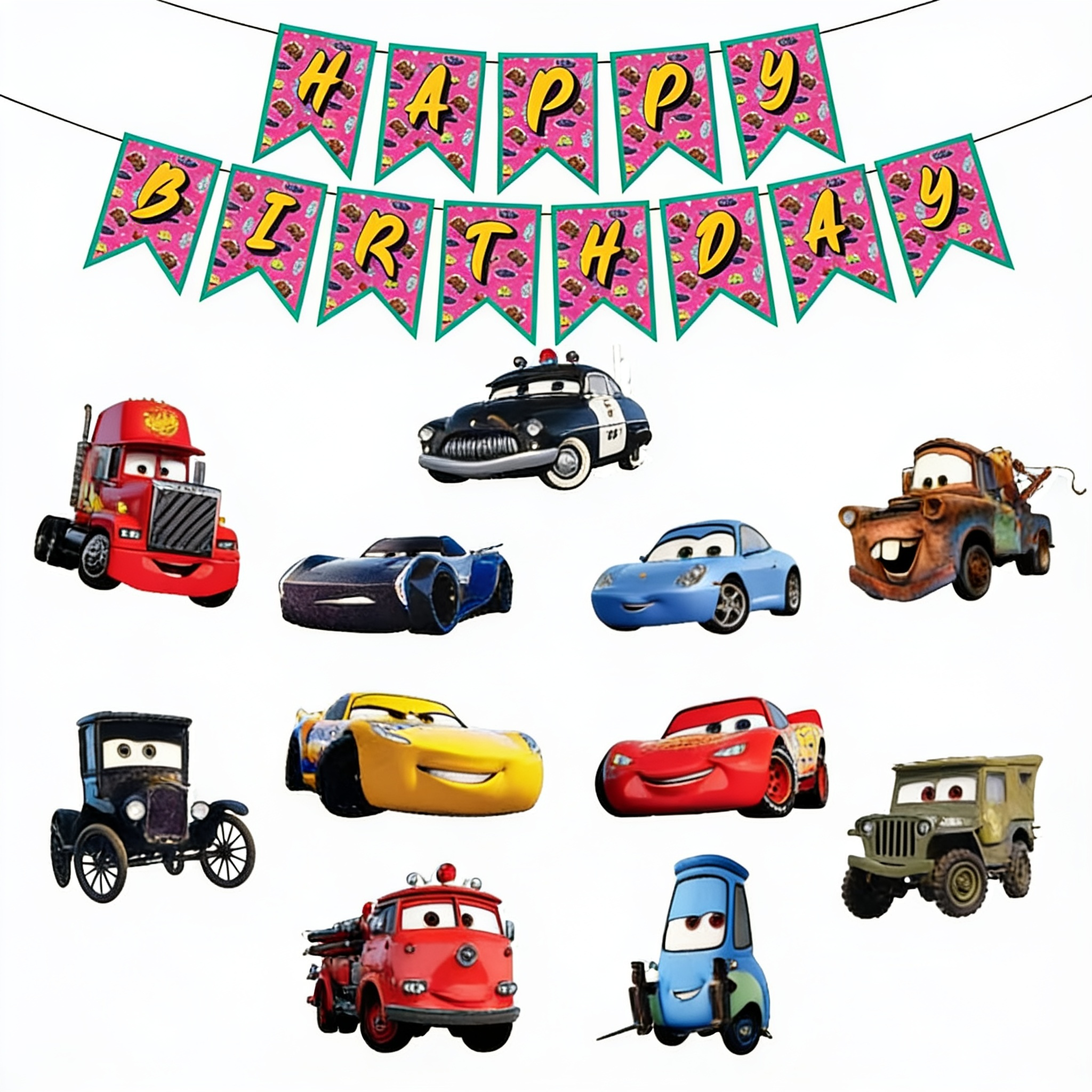 Parttyhub Super Cars Birthday Celebration Kit | SCAR | Pack 1