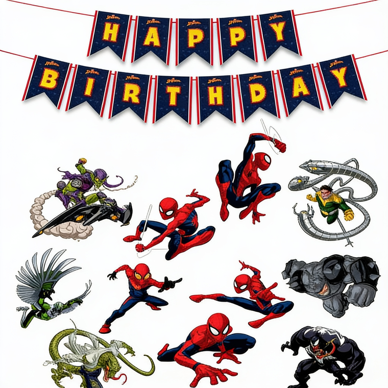 Parttyhub Spider-Man Birthday Celebration Kit | SPDR | Pack 1