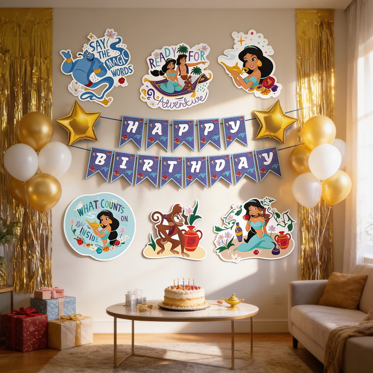 Parttyhub Aladdin Magical Theme Party Celebration Kit | KDZAL | Pack 1