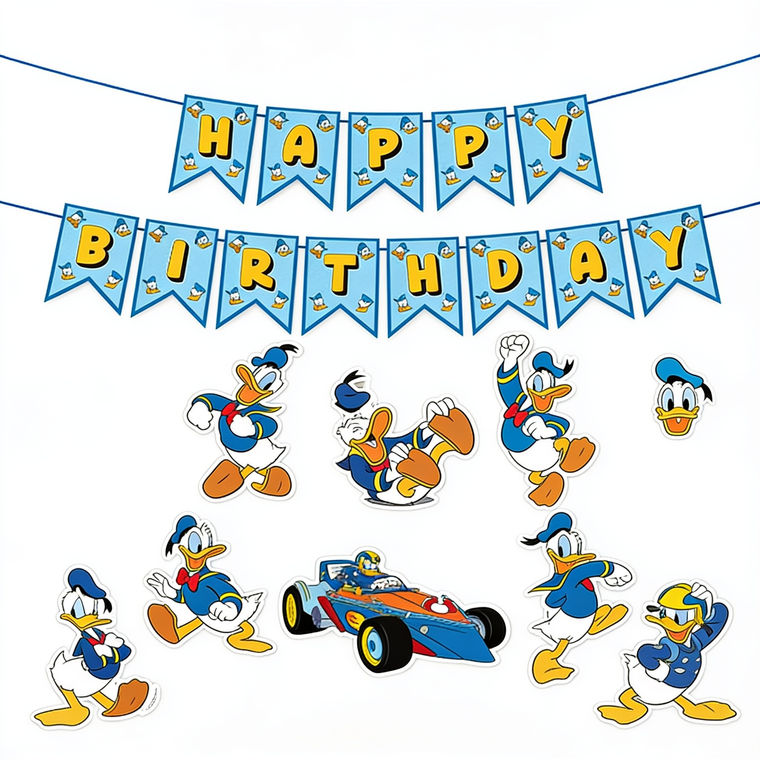 Parttyhub Donald Duck Theme Party Celebration Kit | DD | Pack 1