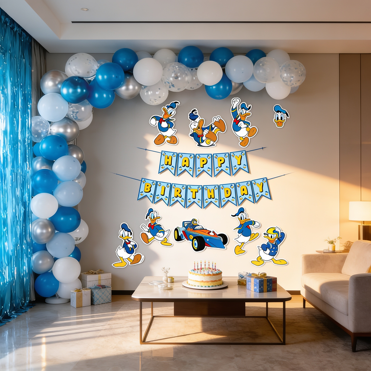 Parttyhub Donald Duck Theme Party Celebration Kit | DD | Pack 1
