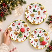 PARTTYHUB Christmas Themed Dinner Plates – Pack of 8