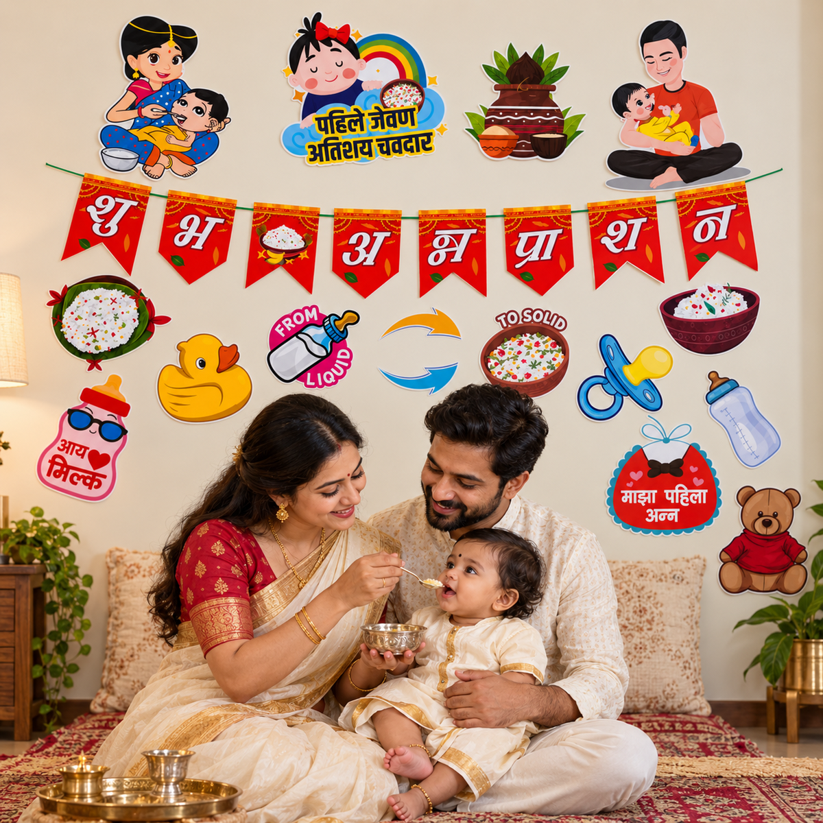 PARTTYHUB ANNAPRASHAN MARATHI CELEBRATION COMBO SET | AMA | PACK 1