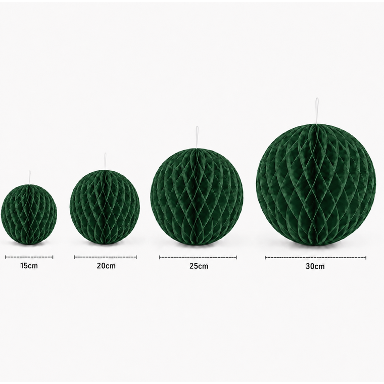 Parttyhub Honeycomb Hanging Balls - Dark Green | FEST | Pack 1