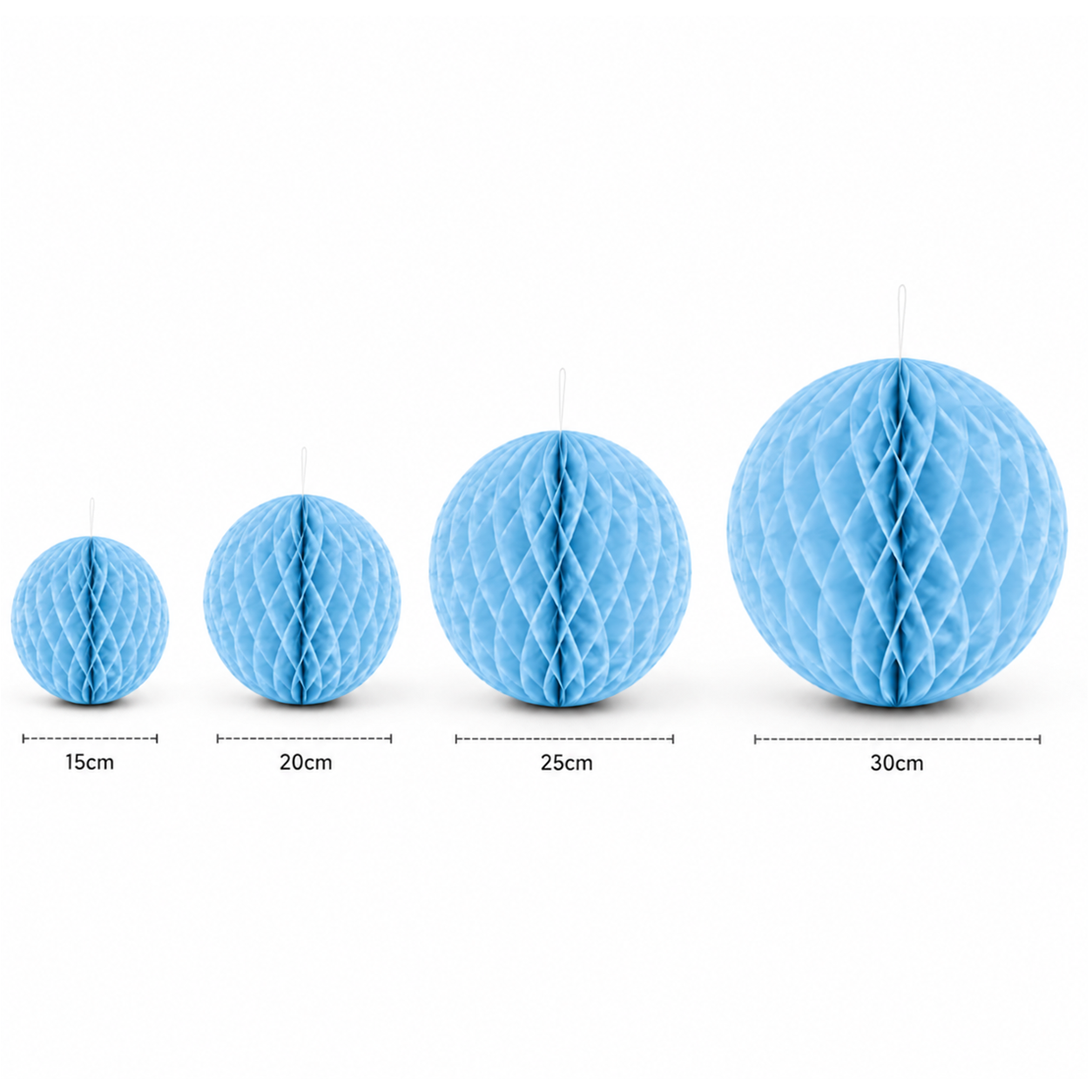 Parttyhub Honeycomb Hanging Balls - Light Blue | FEST | Pack 1