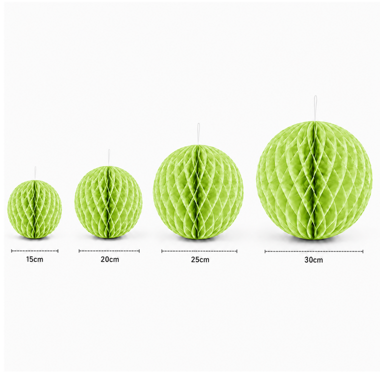 Parttyhub Honeycomb Hanging Balls - Light Green | FEST | Pack 1