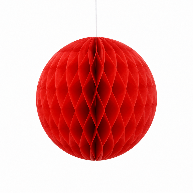 Parttyhub Honeycomb Hanging Balls - Red | FEST | Pack 1