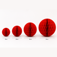 Parttyhub Honeycomb Hanging Balls - Red | FEST | Pack 1