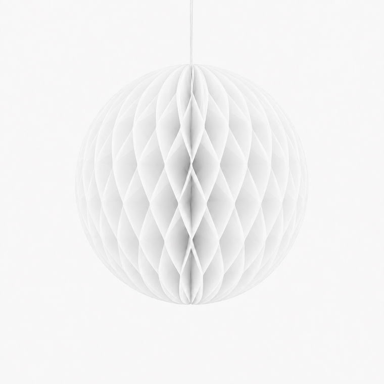 Parttyhub Honeycomb Hanging Balls - White | FEST | Pack 1