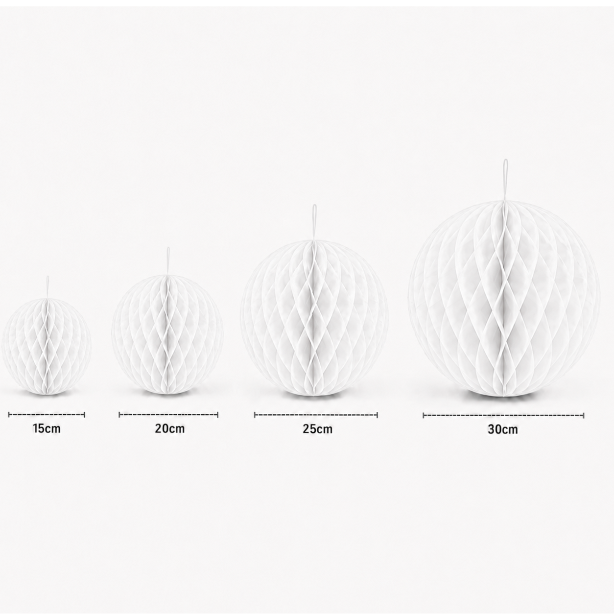 Parttyhub Honeycomb Hanging Balls - White | FEST | Pack 1