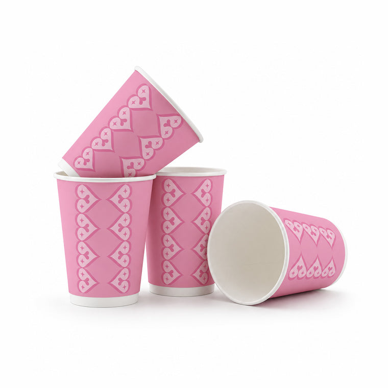 Parttyhub full of hearts: team baby pink party cups | HT | Pack 8