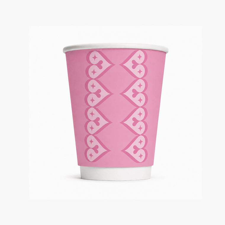 Parttyhub full of hearts: team baby pink party cups | HT | Pack 8
